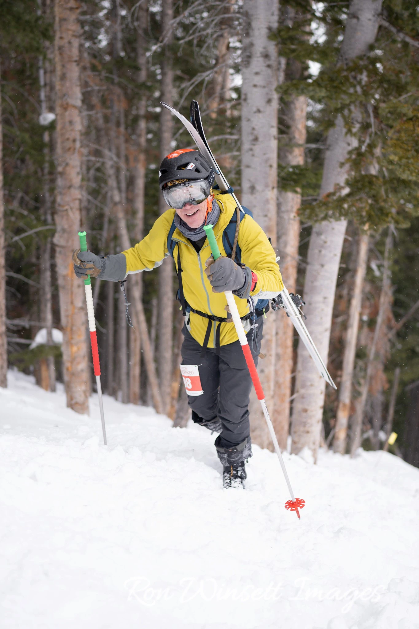 Professor Maier participating in a powderkeg race