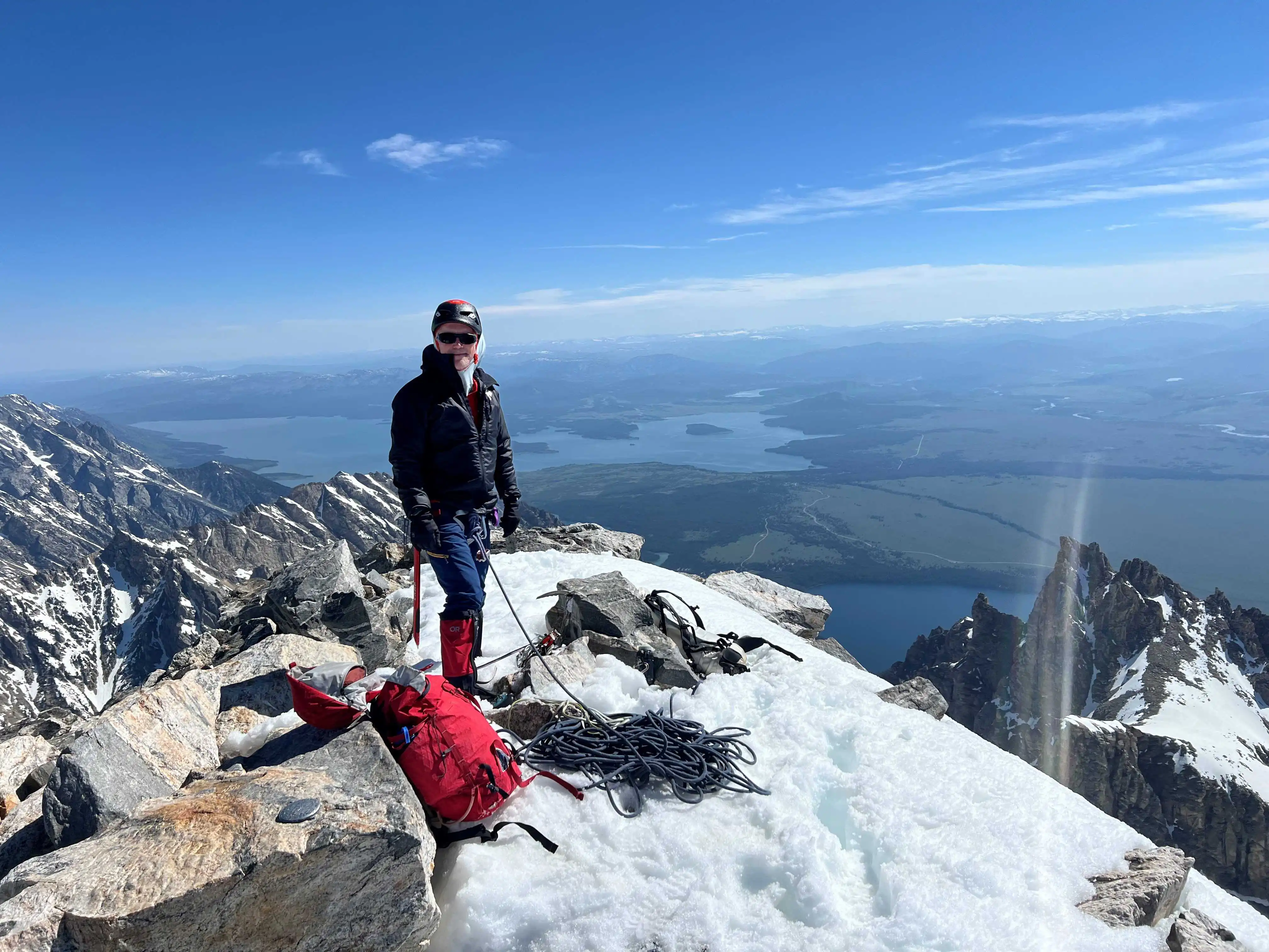 Professor Maier on the Teton summit