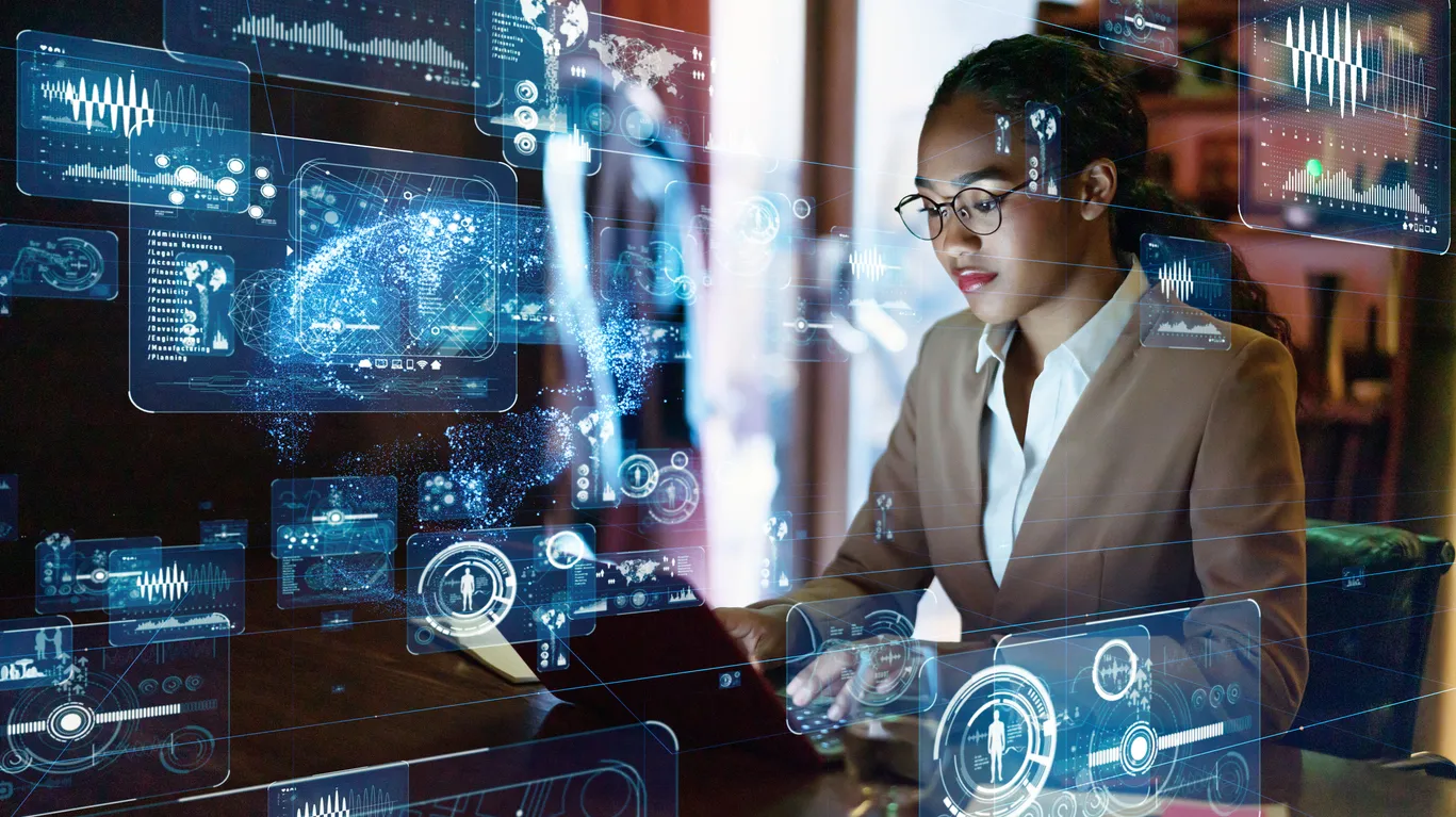 A woman working in systems engineering